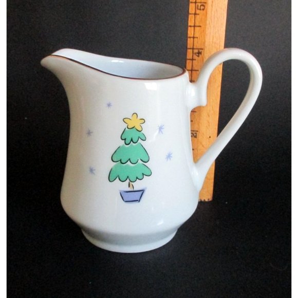 Vintage Merry Brite Merry Christmas Sugar Bowl Creamer Set Replacement Serveware - Picture 4 of 5